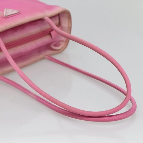 PRADA Tote Bag Nylon Pink Silver Auth EC753 - Picture 7 of 16